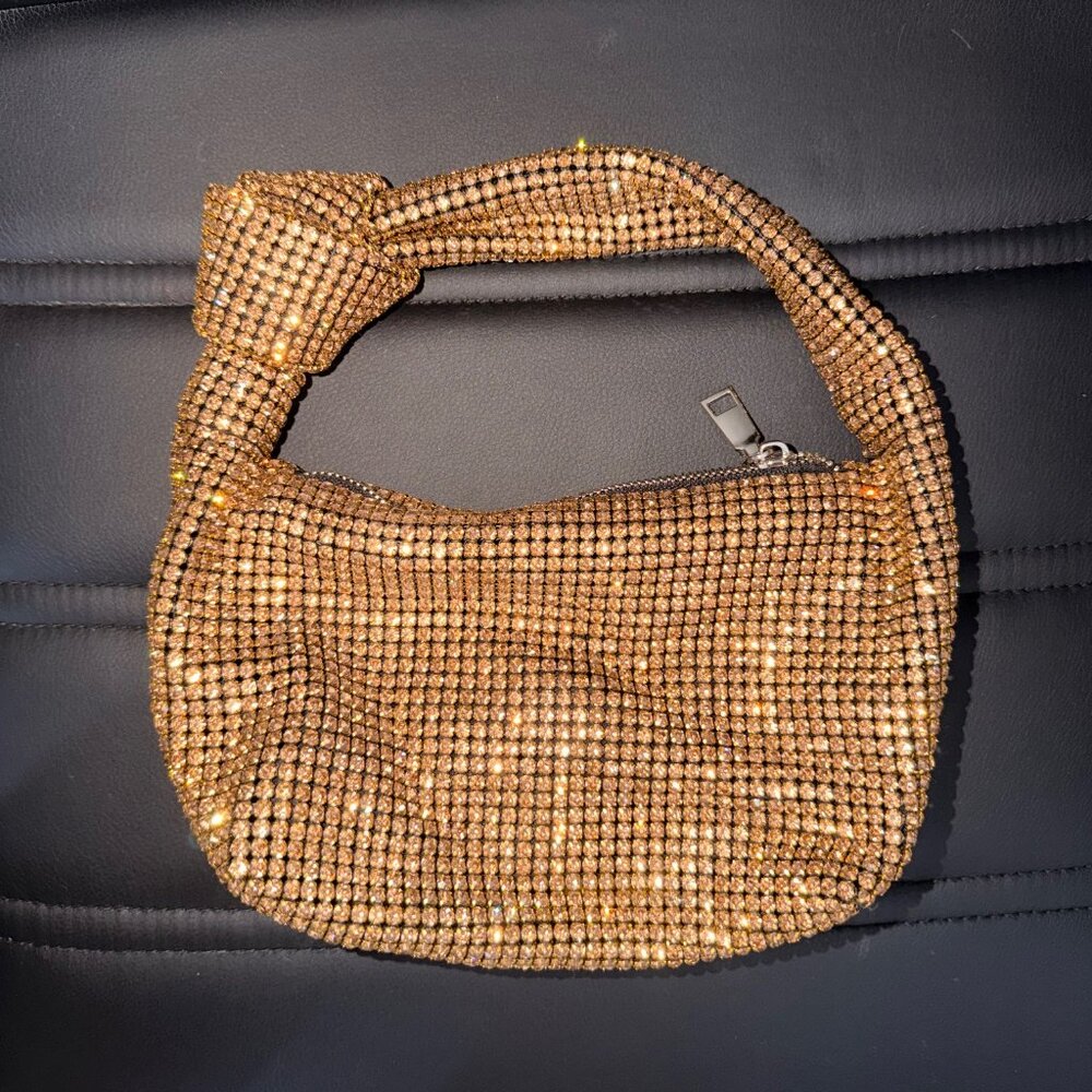 Rhinestone Bronze Bag